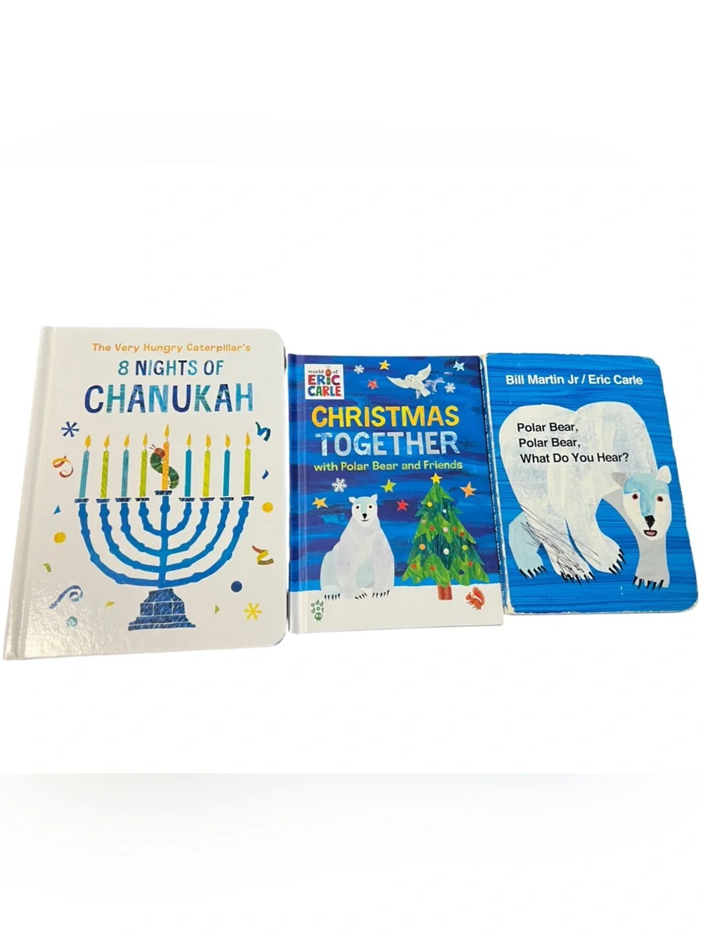 Holiday Board Books - Chanukah & Polar Bear Christmas Eric Carle Caterpillar